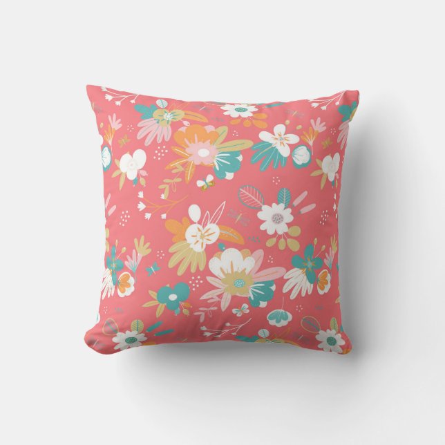 Cute pretty floral  cushion (Front)
