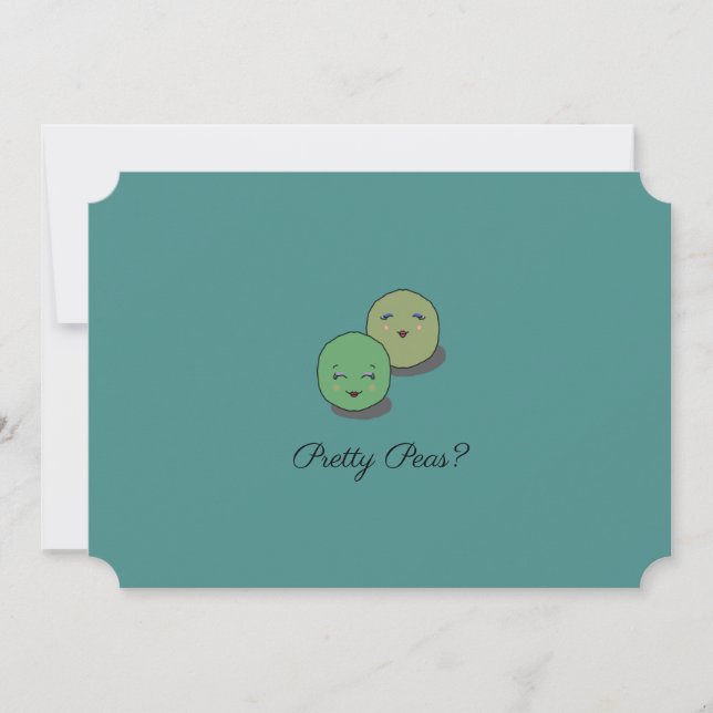 Cute "Pretty Peas" Will You Be My Bridesmaid Card (Front)