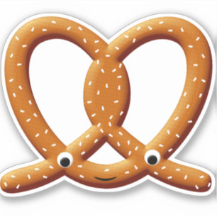 Cute Pretzel Drawing Prints
