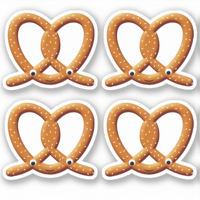 Cute Pretzel Drawing Prints (Front)