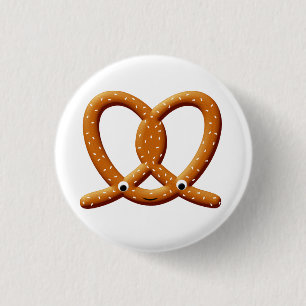 Cute Pretzel Drawing Prints 3 Cm Round Badge