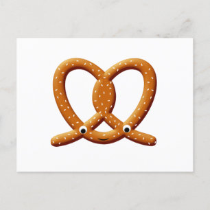 Cute Pretzel Drawing Prints Postcard