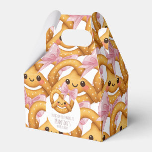 Cute Pretzel Girl Birthday Party Favour Box