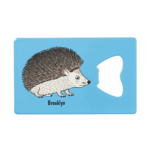 Cute prickly hedgehog cartoon illustration