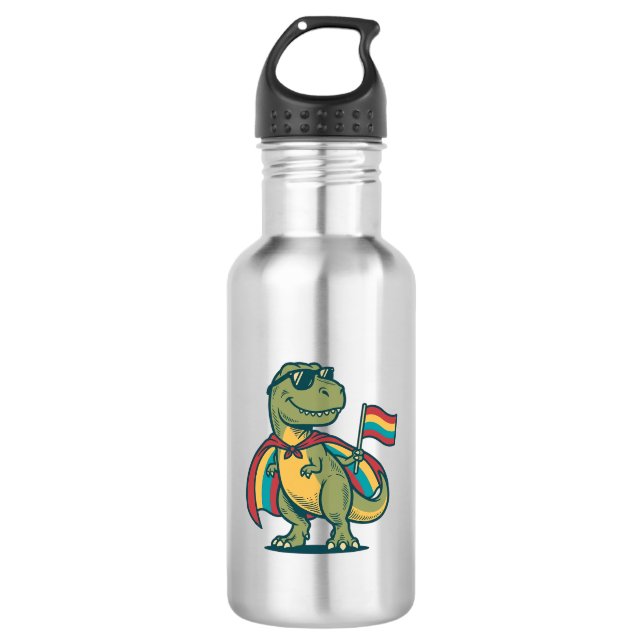Cute Pride Dinosaur Vector Shirt Design_1 532 Ml Water Bottle (Front)