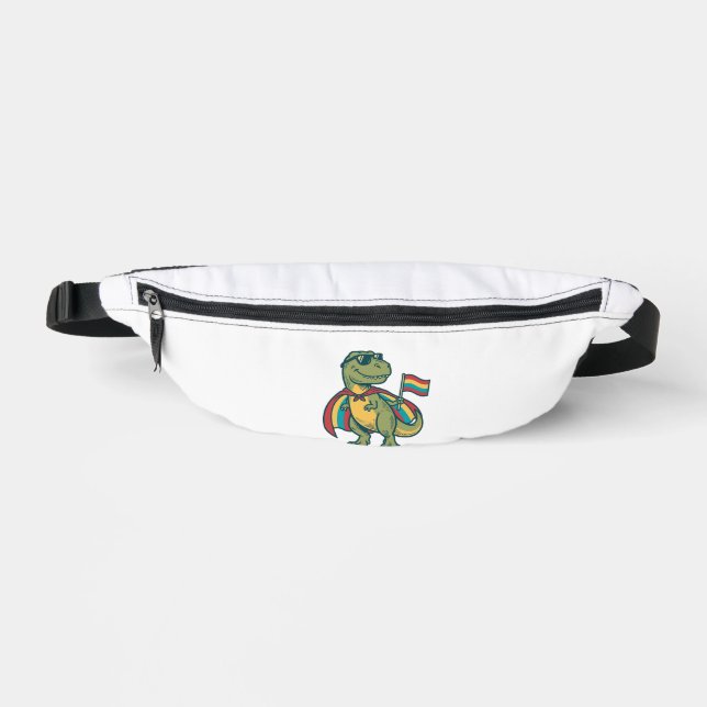 Cute Pride Dinosaur Vector Shirt Design_1 Bum Bags (Front)