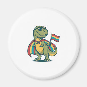 Cute Pride Dinosaur Vector Shirt Design_1 Magnet
