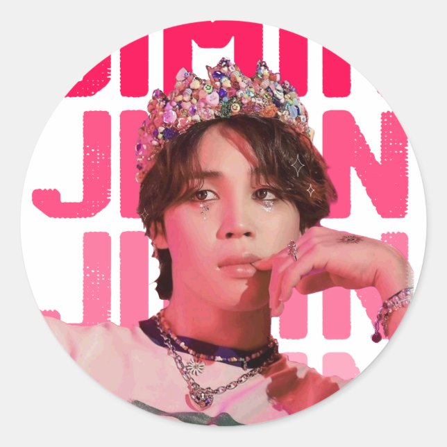 Cute prince it boy classic round sticker (Front)