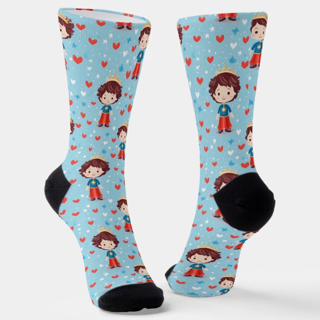 Cute Prince Pattern Socks (Angled)