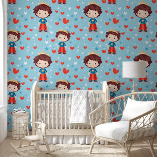 Cute Prince Pattern Wallpaper