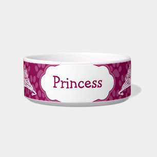 Cute Princes Kitty Personalised Kitty Cat Bowl