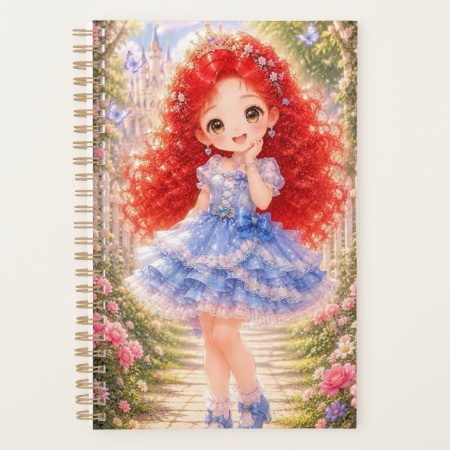 Cute Princess 12-Month Yearly Planner (Front)
