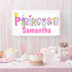 Cute Princess Alphabet Personalised Banner