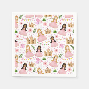 Cute Princess and royal castle party Napkin