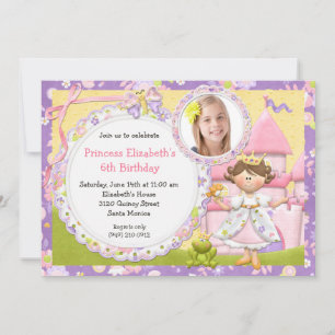 Cute Princess Birthday Party Invitation