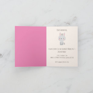 Cute Princess Birthday Party Invitation