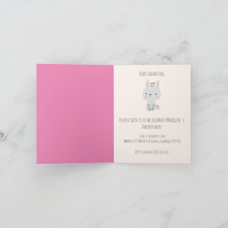 Cute Princess Birthday Party Invitation