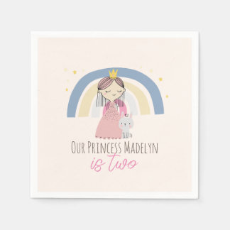 Cute Princess Birthday Party Napkin