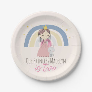 Cute Princess Birthday Party Paper Plate