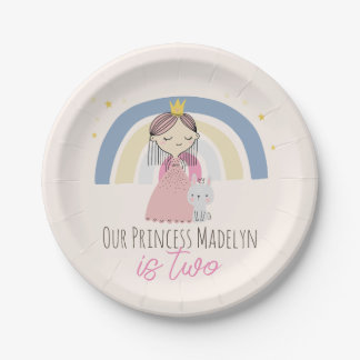 Cute Princess Birthday Party Paper Plate