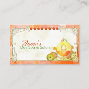 Cute Princess Carriage Spa Salon Business Card