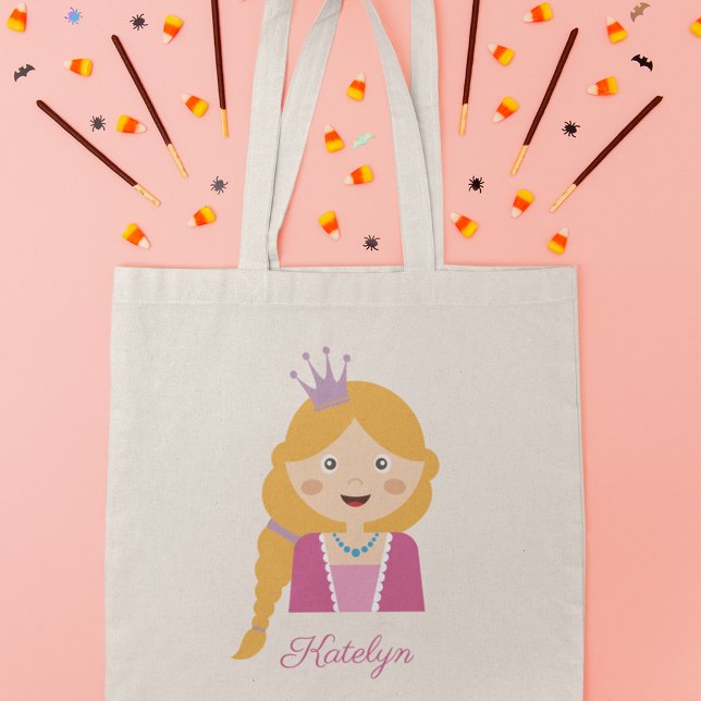 Cute Princess Cartoon Character Tote Bag (Creator Uploaded)