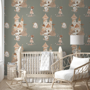 Cute Princess Castle Unicorn Wallpaper