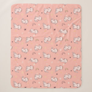 Cute Princess Cat Wearing Crown Sherpa Blanket