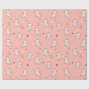Cute Princess Cat Wrapping Paper