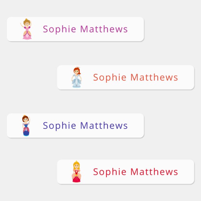 Cute Princess Custom Personalised Name Clothing (Group)