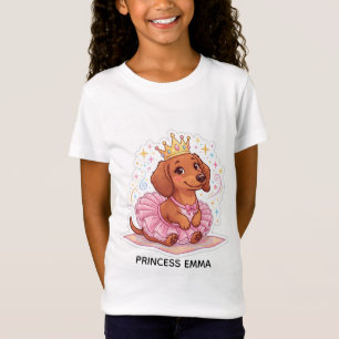 Cute Princess Dachshund Custom Name Cute Girl T-Sh T-Shirt