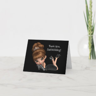 Cute Princess Diva Thank You Card