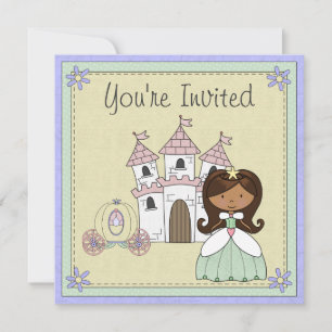 Cute Princess Fairy Tale Birthday Invitation