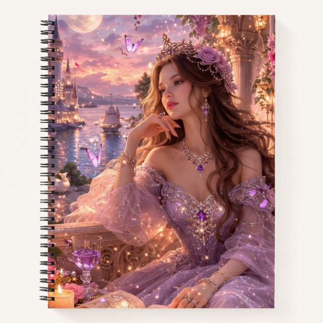 Cute Princess Graph Paper Notebook (Front)