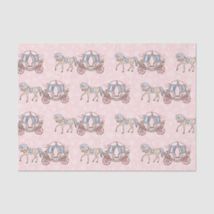 Cute Princess horse and carriage party Tissue Paper