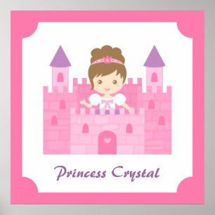 Cute Princess in Pink Castle Girls Bedroom Decor