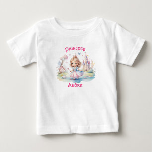 Cute Princess in Whimsical Wonderland Baby T-Shirt
