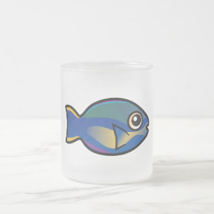 Cute Princess Parrotfish Frosted Glass Coffee Mug