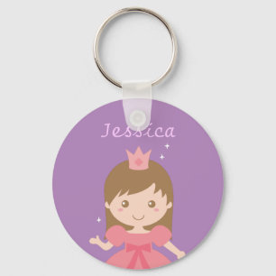 Cute Princess, Pink for Little Girls Key Ring