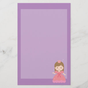Cute Princess, Pink for Little Girls Stationery