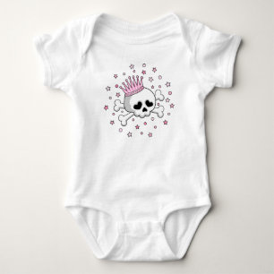 Cute Princess Skull Baby Bodysuit