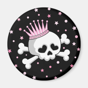 Cute Princess Skull Magnet