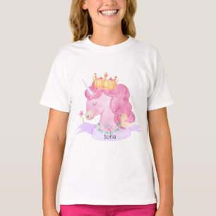 👑Cute Princess Unicorn Custom Name      T-Shirt