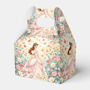 Cute princess with butterflies favour box
