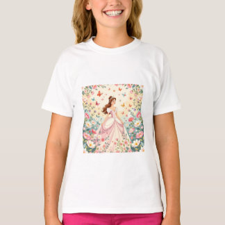 Cute princess with butterflies T-Shirt