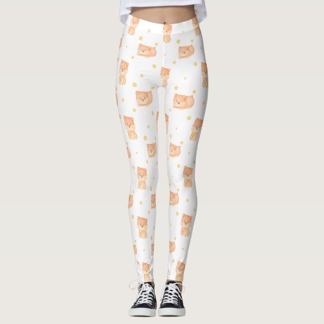 Cute Printed YOGA Leggings (Front)