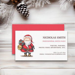 Cute Professional Santa Claus Business Card