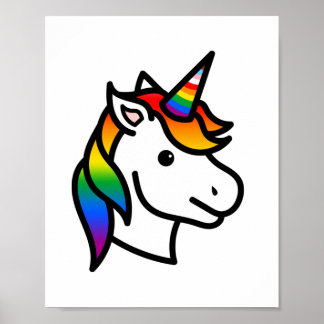 Cute Progress Pride Unicorn Poster