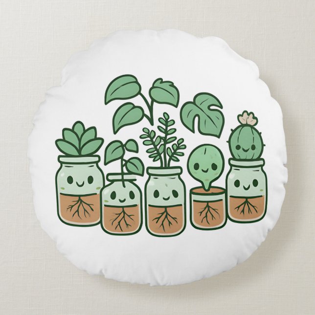 Cute Propagation Squad Round Cushion (Front)