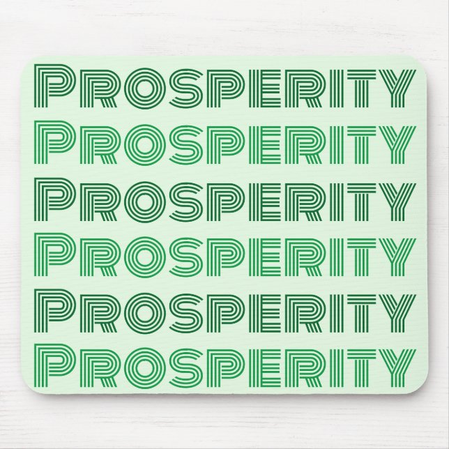 Cute Prosperity Green Inspirational Mouse Mat (Front)